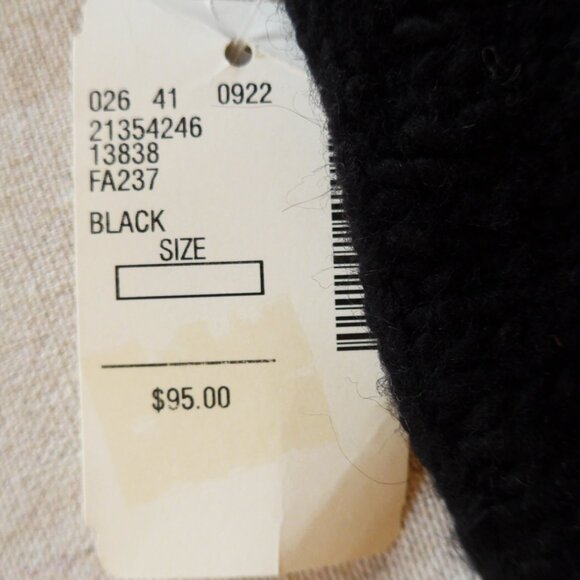 NWT Vintage Brooklyn Handknit Black Wool Scarf - Picture 10 of 10
